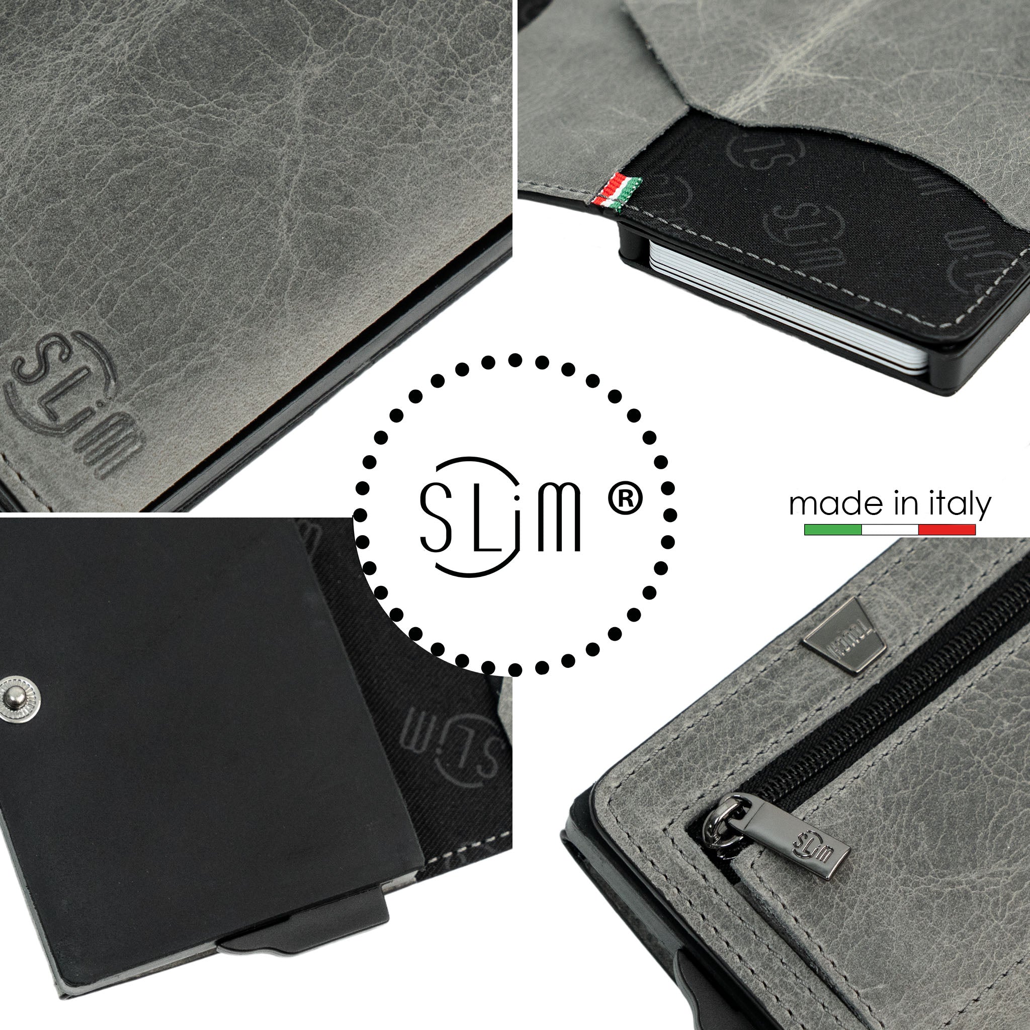 SLim Touch Portafoglio Crazy Grigio RFID