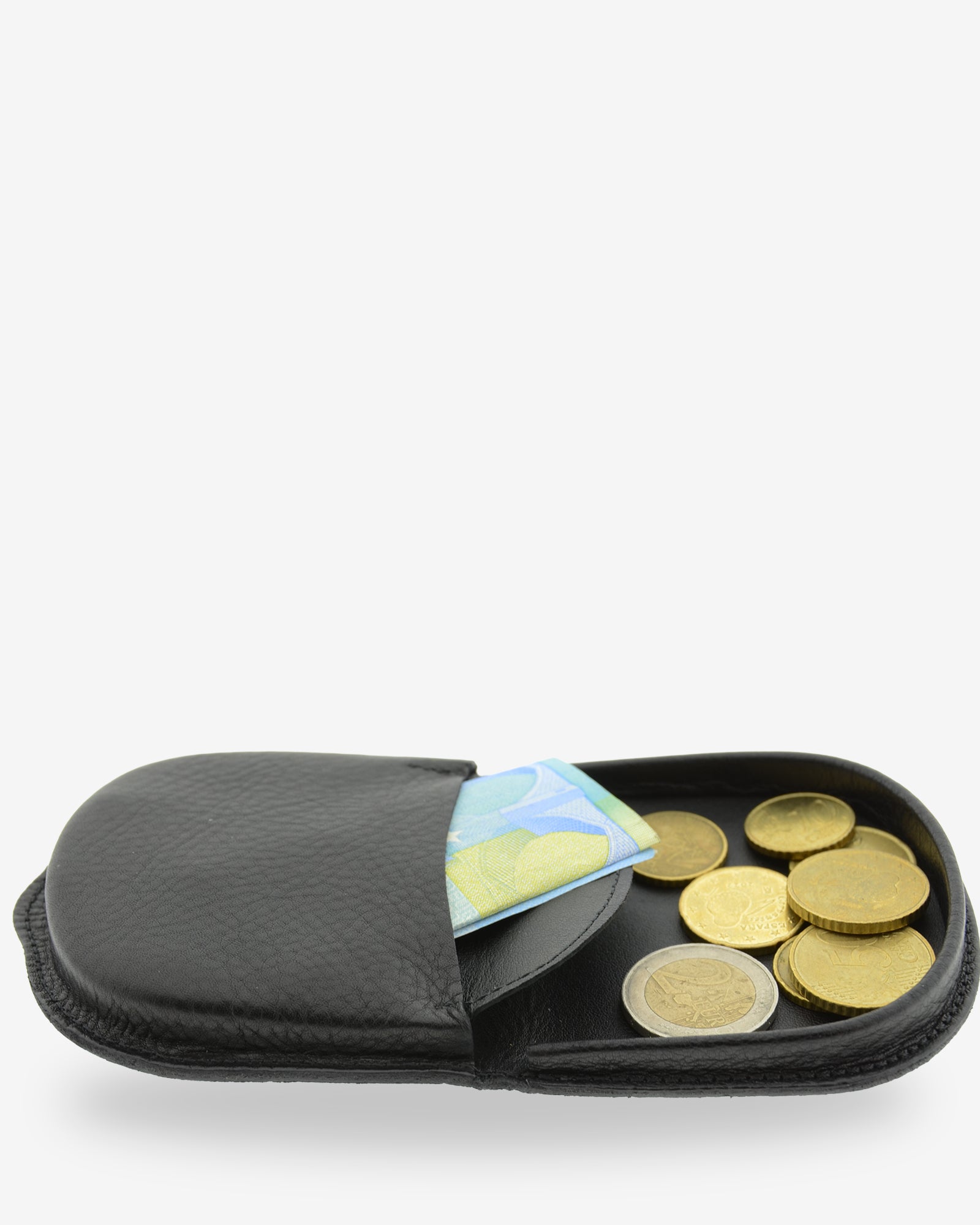 Adapell 8102 Portamonete Uomo Nero a Taco in Pelle