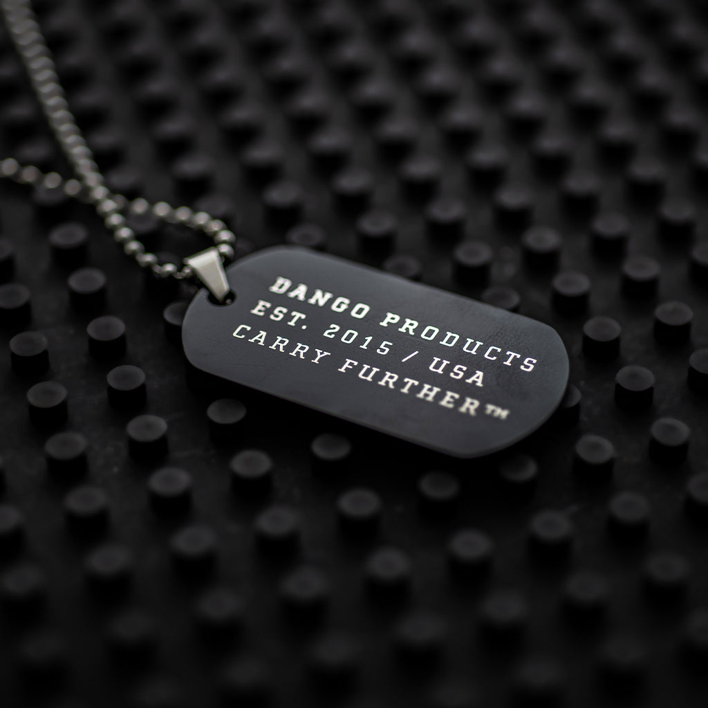 Dango Apparel Dog Tag piastrina acciaio nero 50 mm