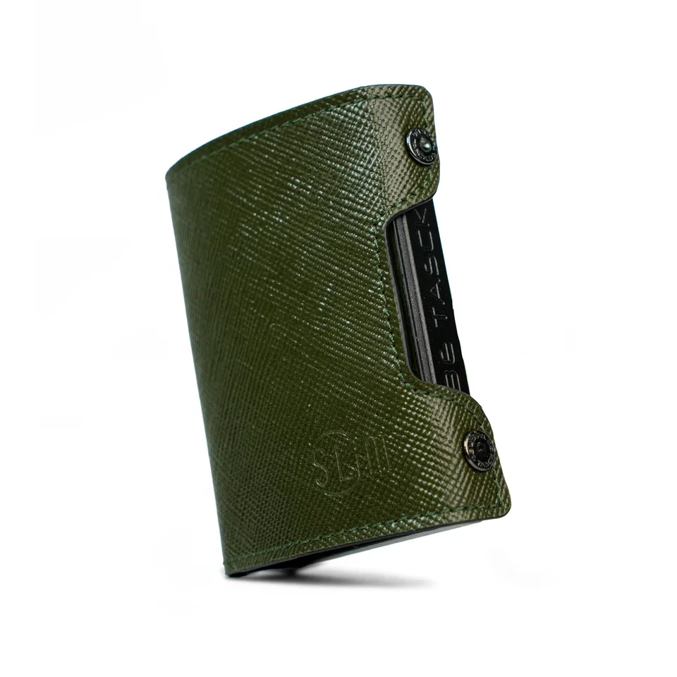 SLim Be Tasck Saffiano Portafoglio Verde Pelle RFID