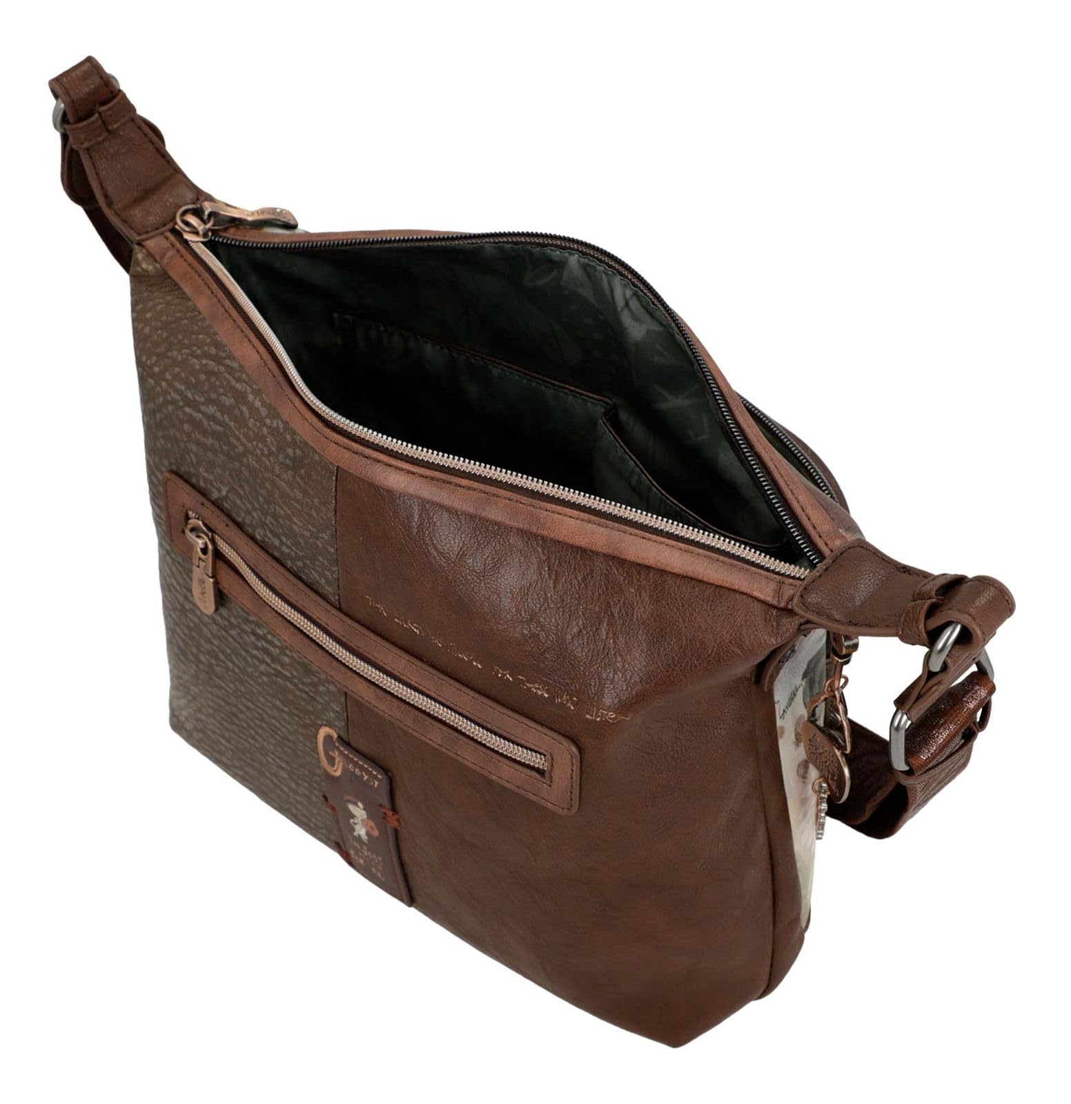 Anekke Outer borsa a tracolla grande ecopelle 27x24x10