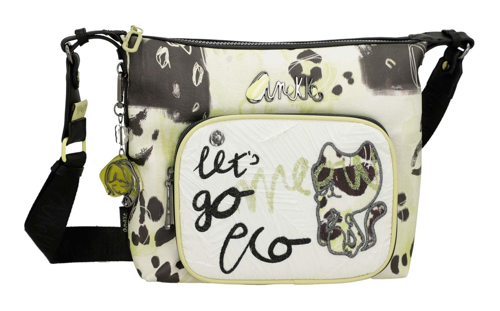 Anekke Nature Towanda borsa a tracolla grande bianca 27x24