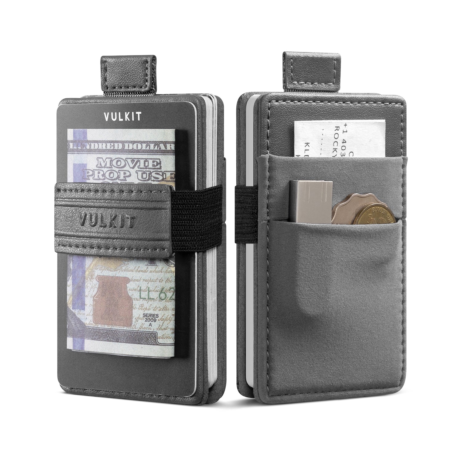 VULKIT VW135 Portacarte Pelle Blu Scuro RFID
