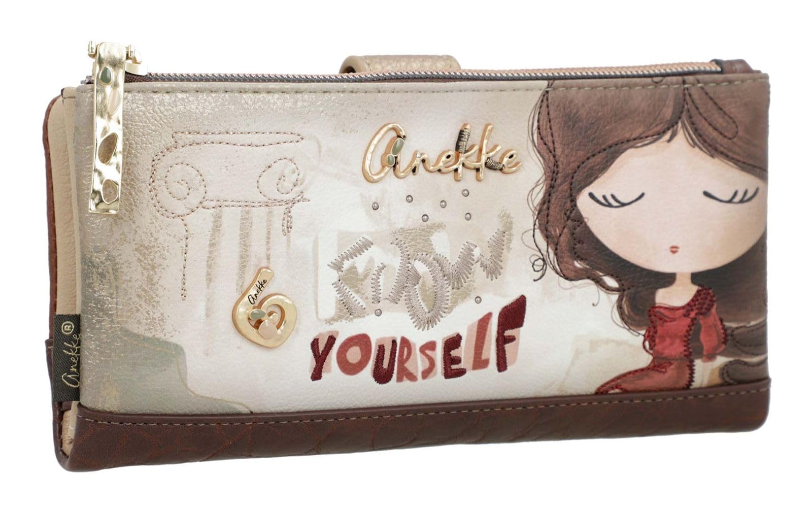 Anekke Muse Portamonete Grande RFID Donna Flessibile