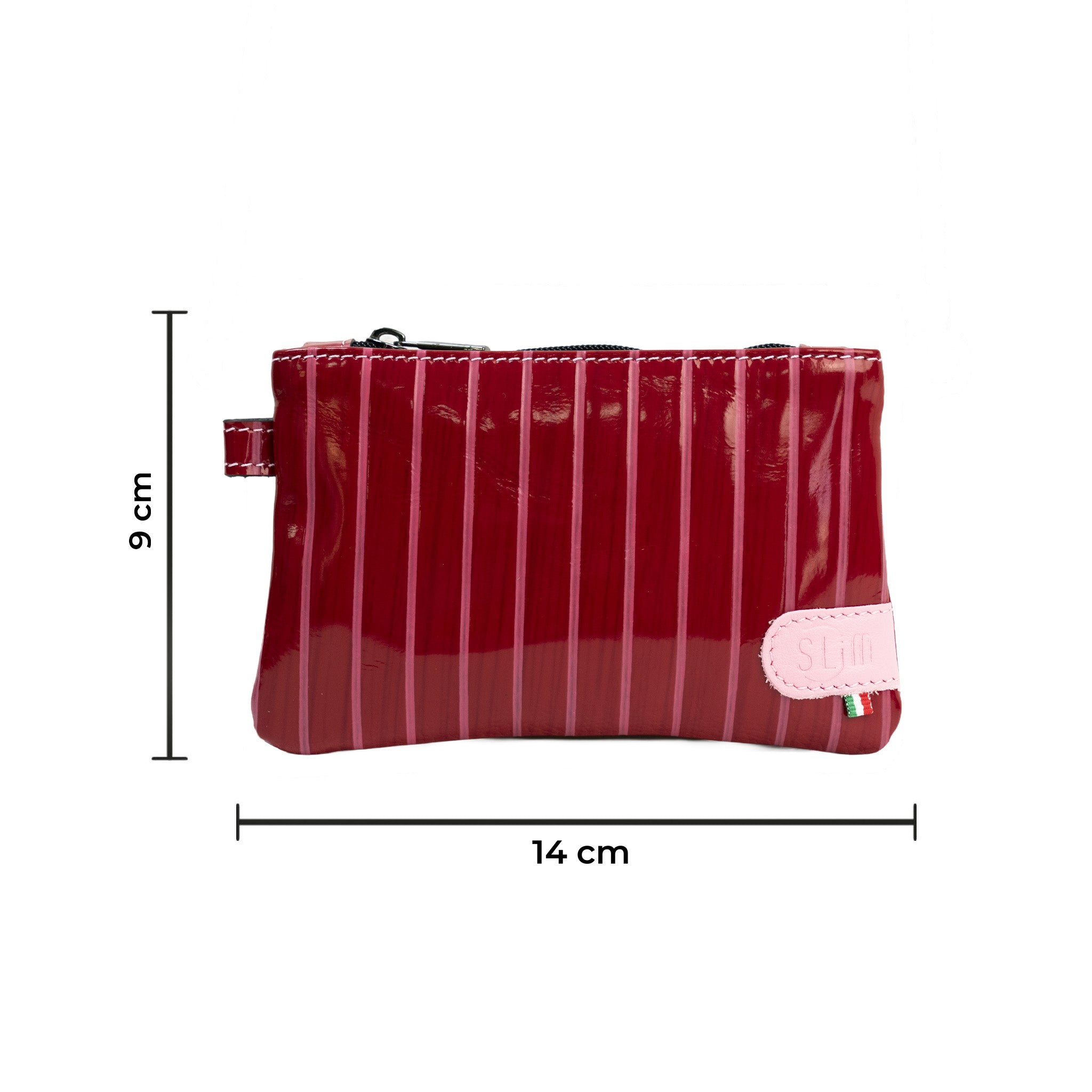 SLim Mini Pochette pelle lollipop fucsia rosa