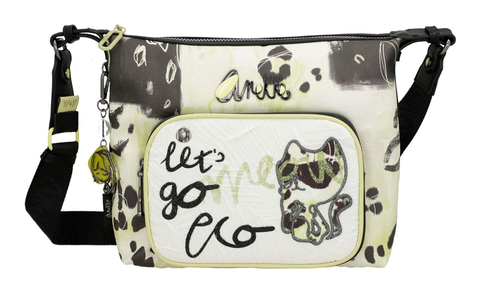 Anekke Nature Towanda borsa a tracolla grande bianca 27x24