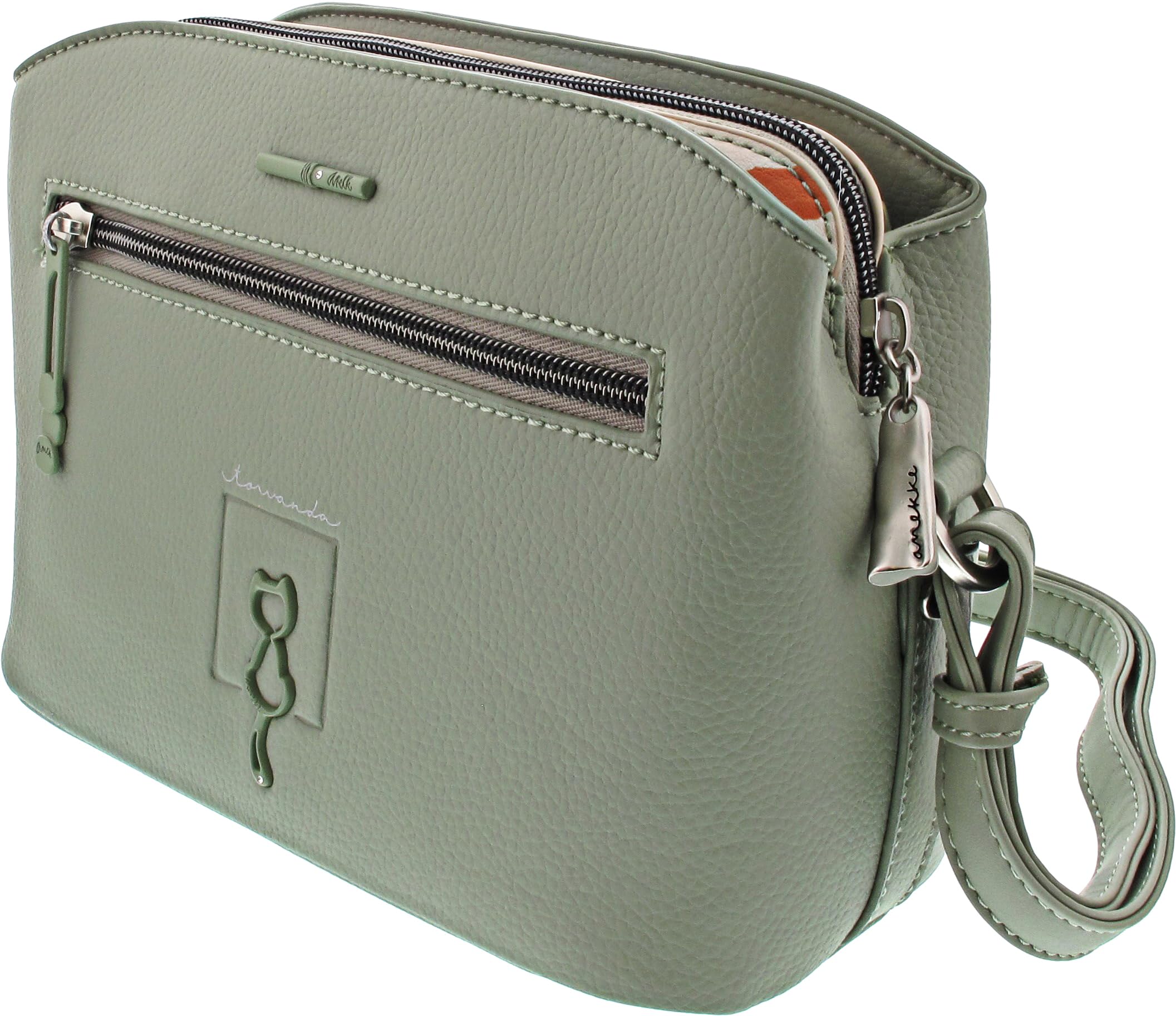Anekke Original Borsetta Verde 23 cm Poliestere 3 Scomparti