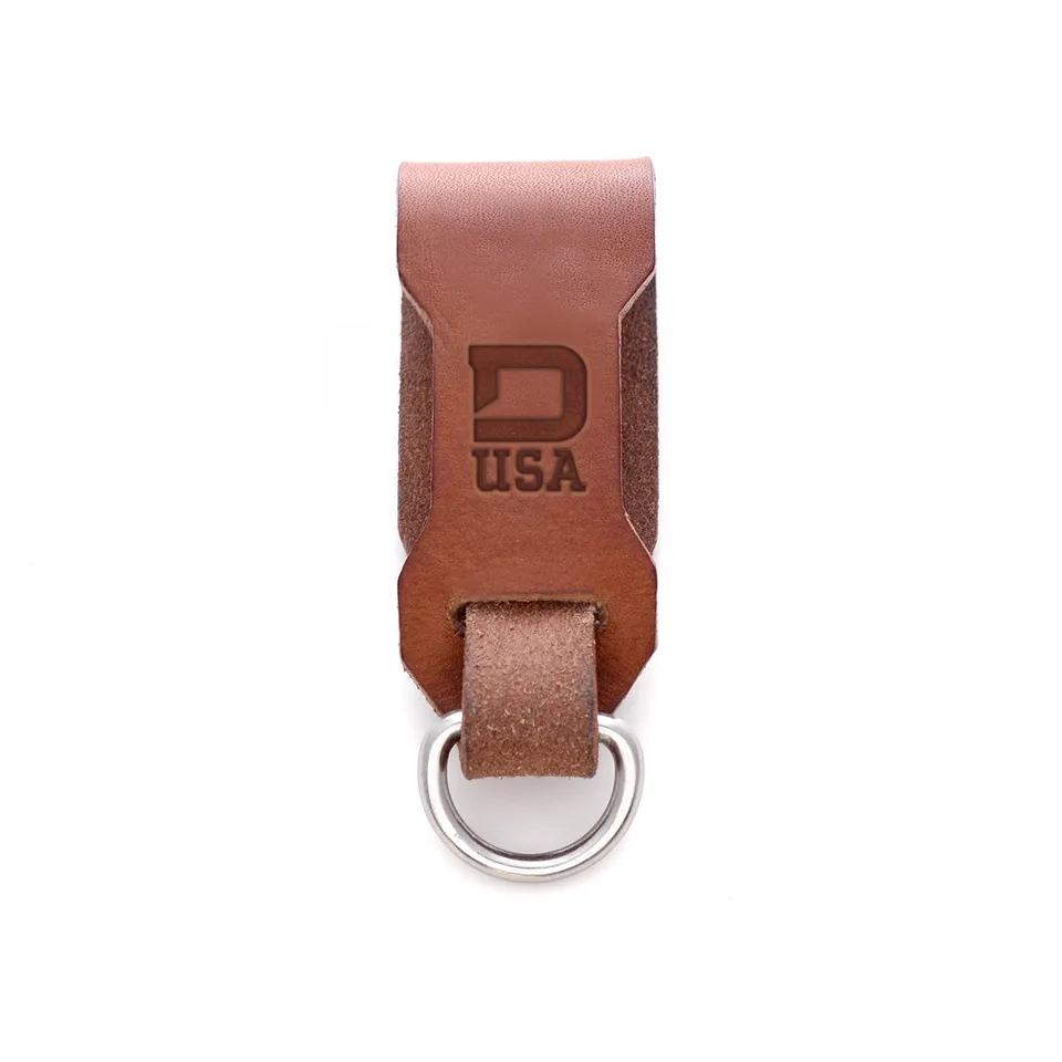 Dango Belts Belt Fob portachiavi pelle nero Jet Black singolo