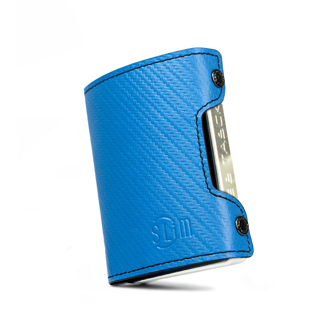 SLim Be Tasck Carbon Portafoglio Frame Azzurro compatto RFID