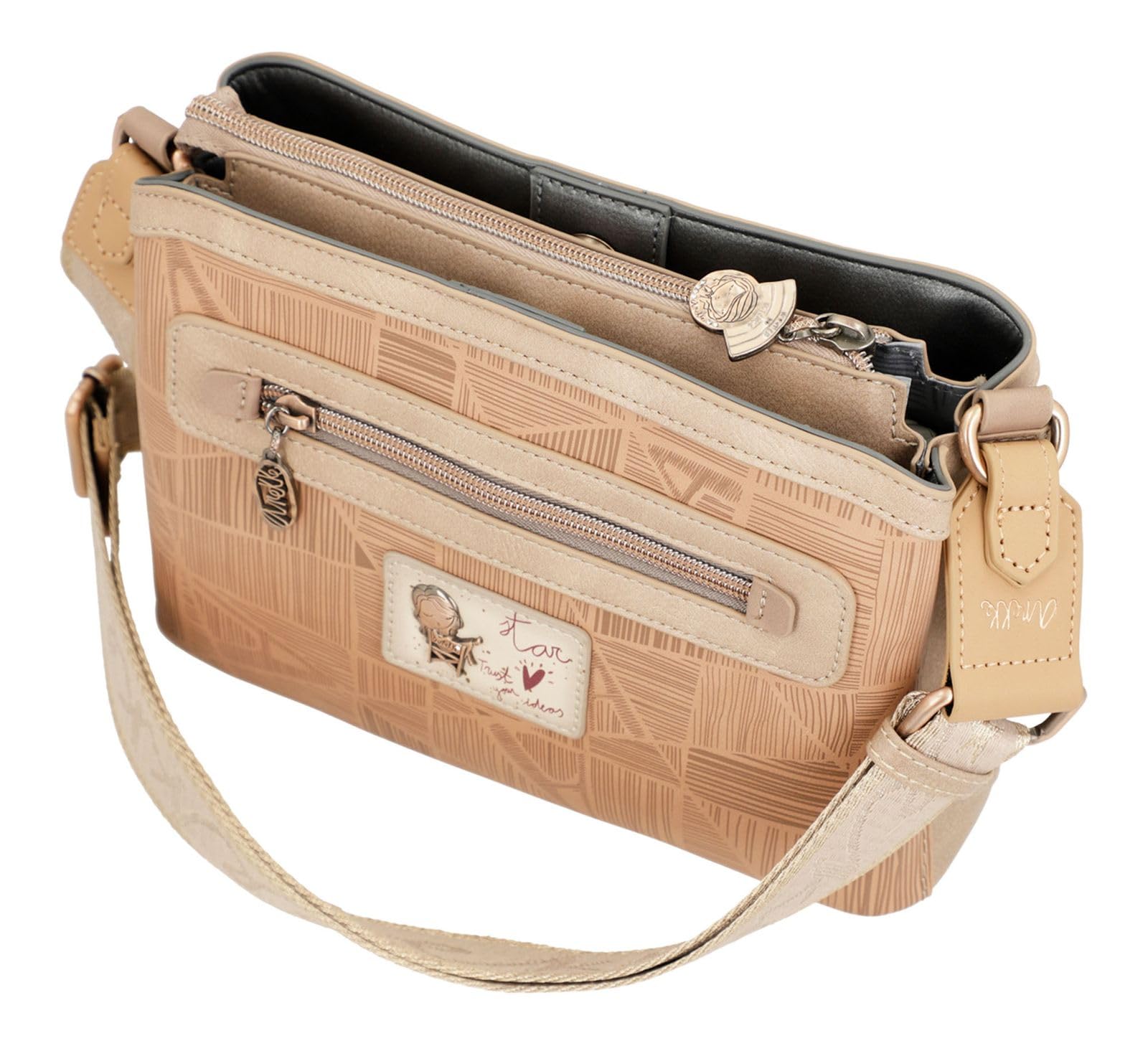 Anekke Dreamverse Stars borsa a tracolla media ecopelle