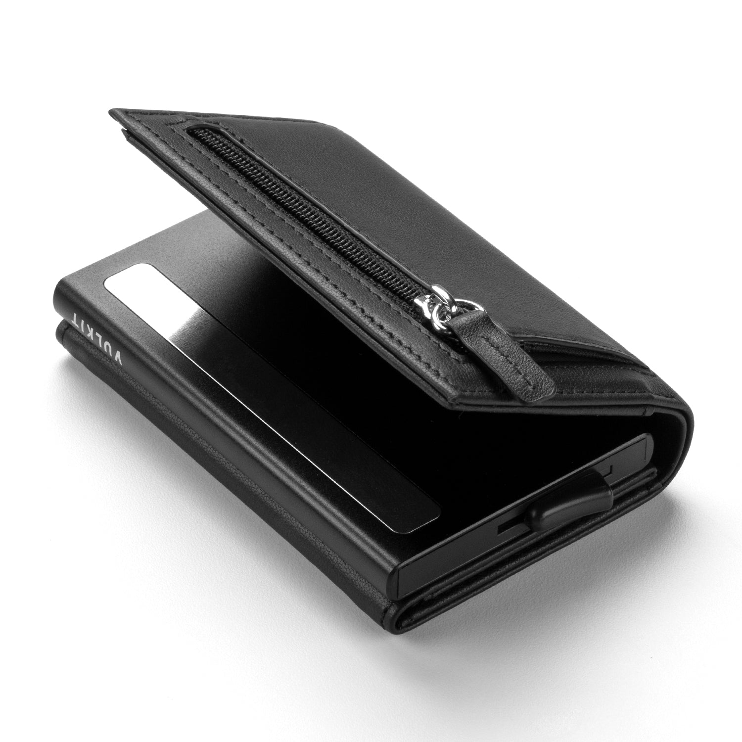 VULKIT Pop Up VC203P Portafoglio Pelle Nero 5 carte