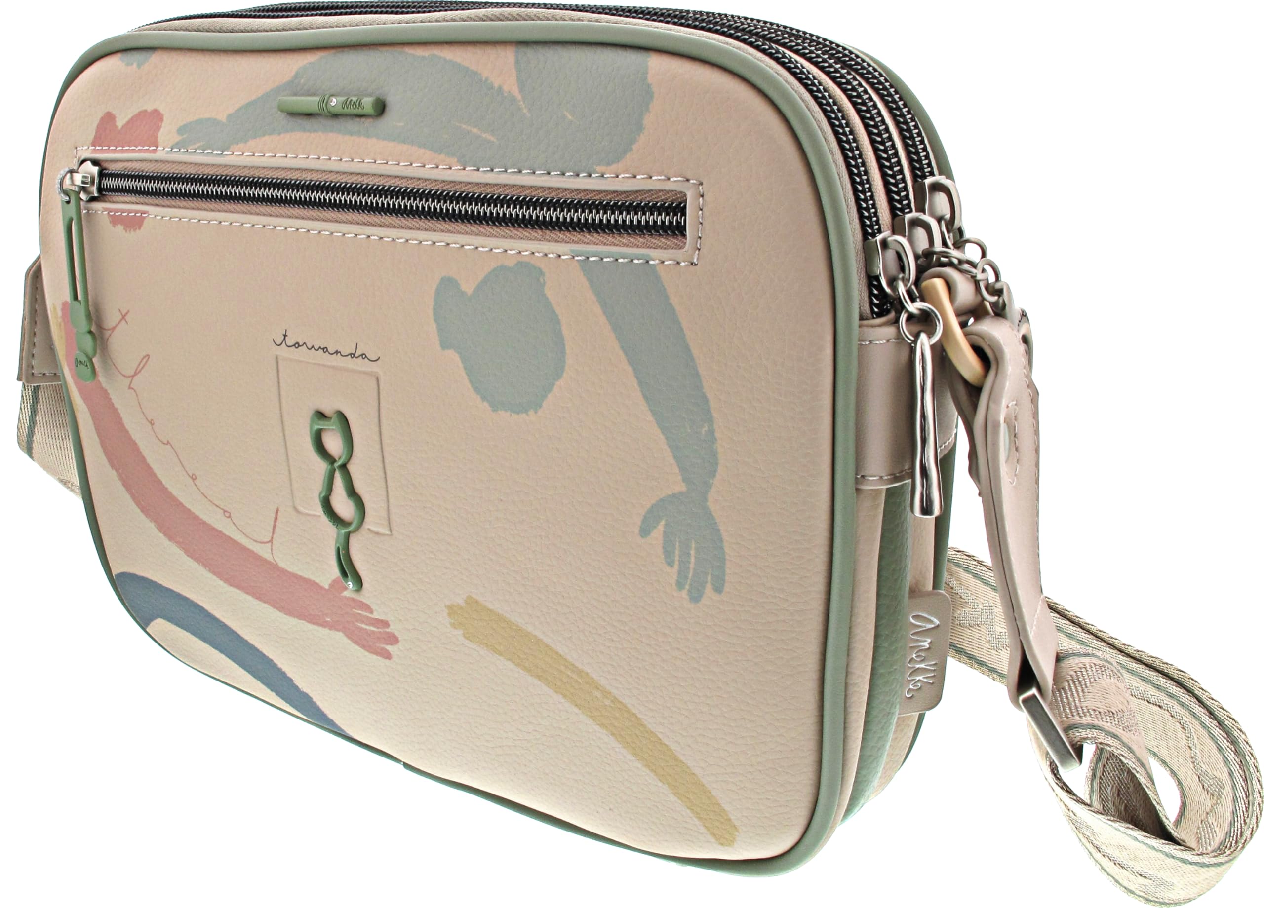 Anekke Original Borsa a Tracolla 3 Scomparti 25,5 cm Zip