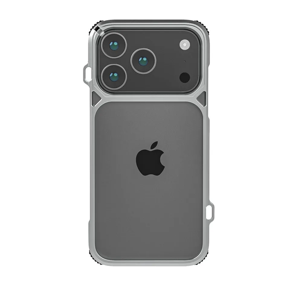 Dango Adapt Covert Case iPhone 17 Pro custodia Satin Silver alluminio