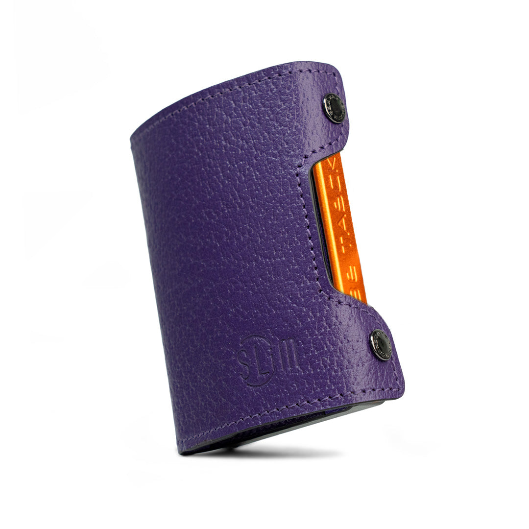 SLim Be Tasck Portafoglio Viola Pelle Cinghialino