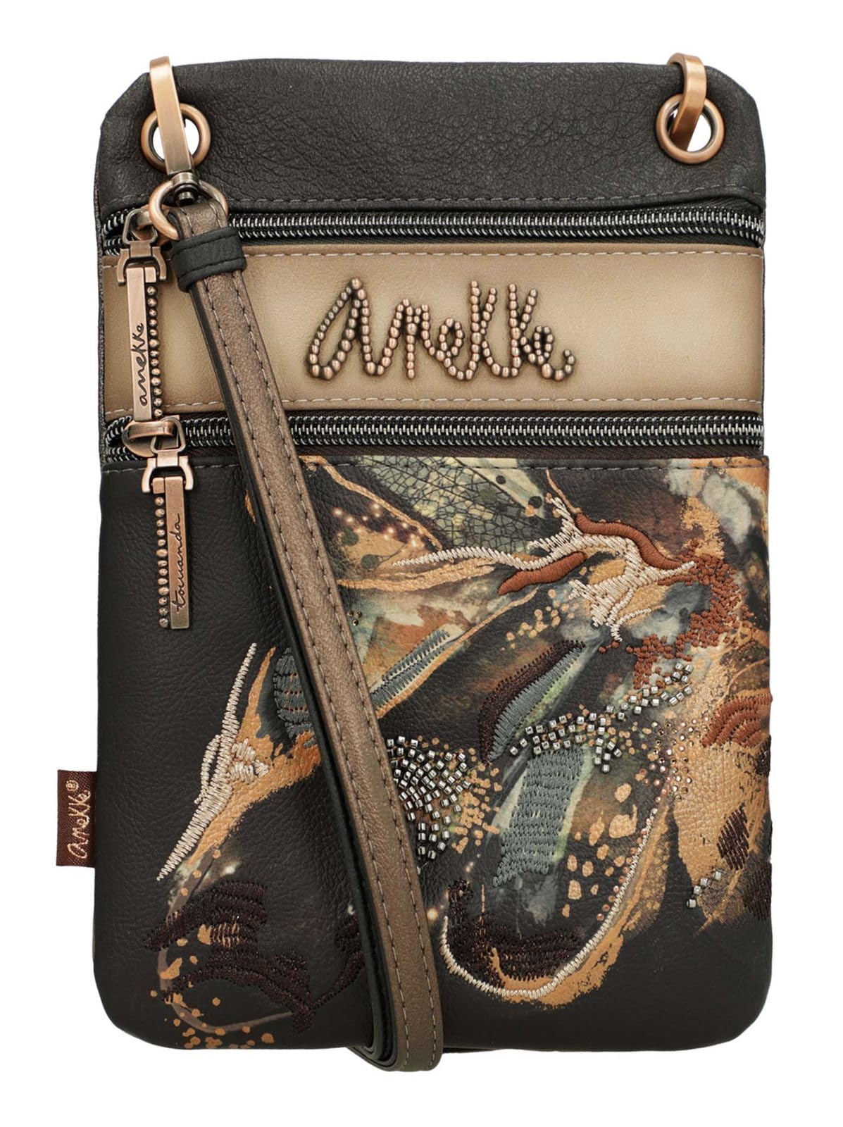 Anekke Auralis Wings Mini Borsa a Tracolla Beige 15 cm