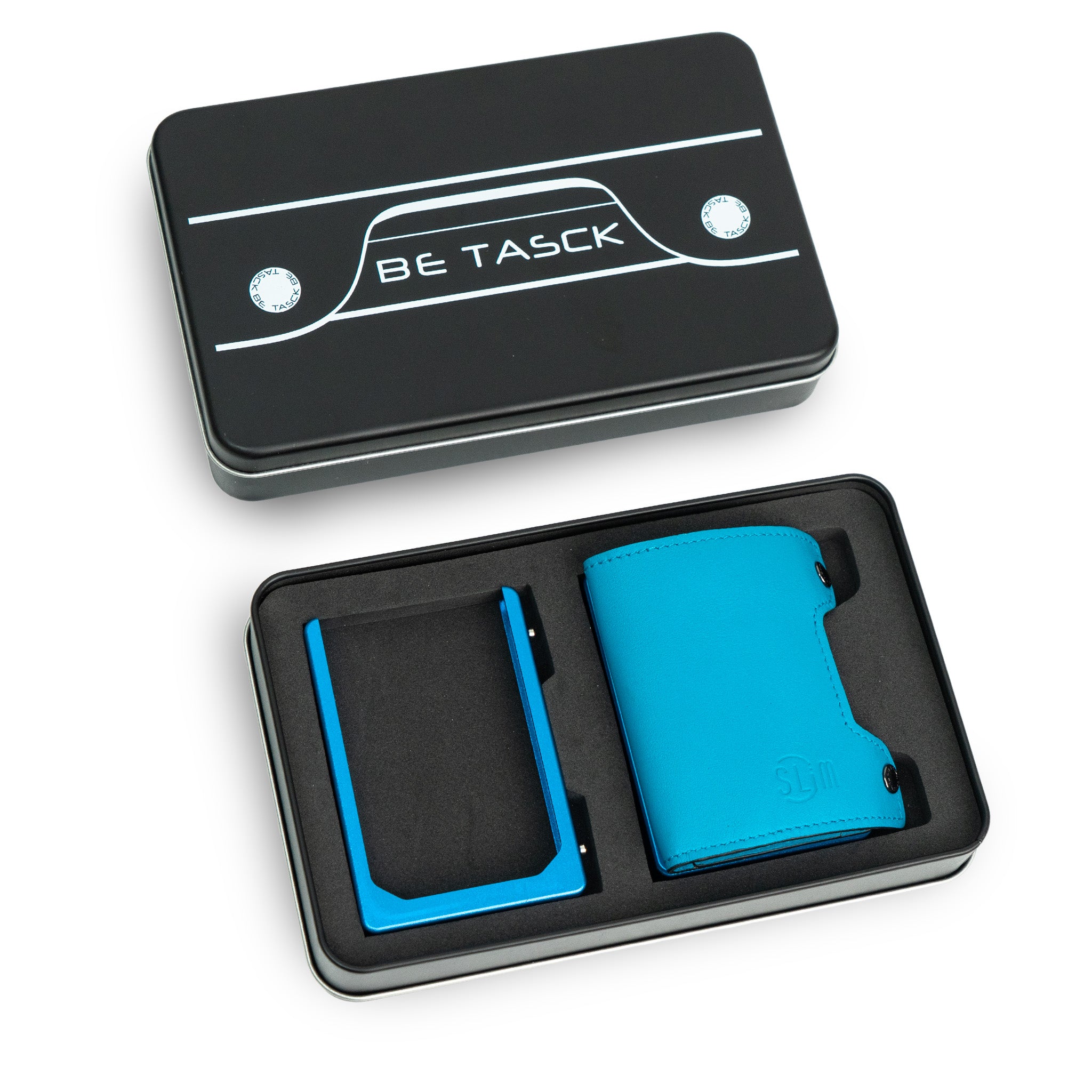 SLim Be Tasck Portafoglio Pelle Liscia Azzurro