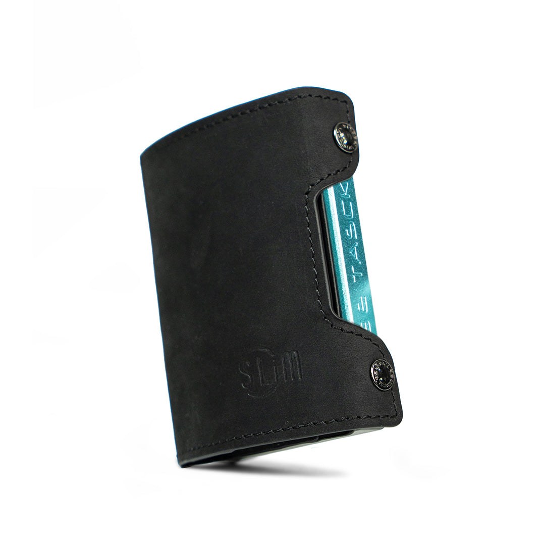 SLim Be Tasck portafoglio Crazy Horse Nero Frame Nero