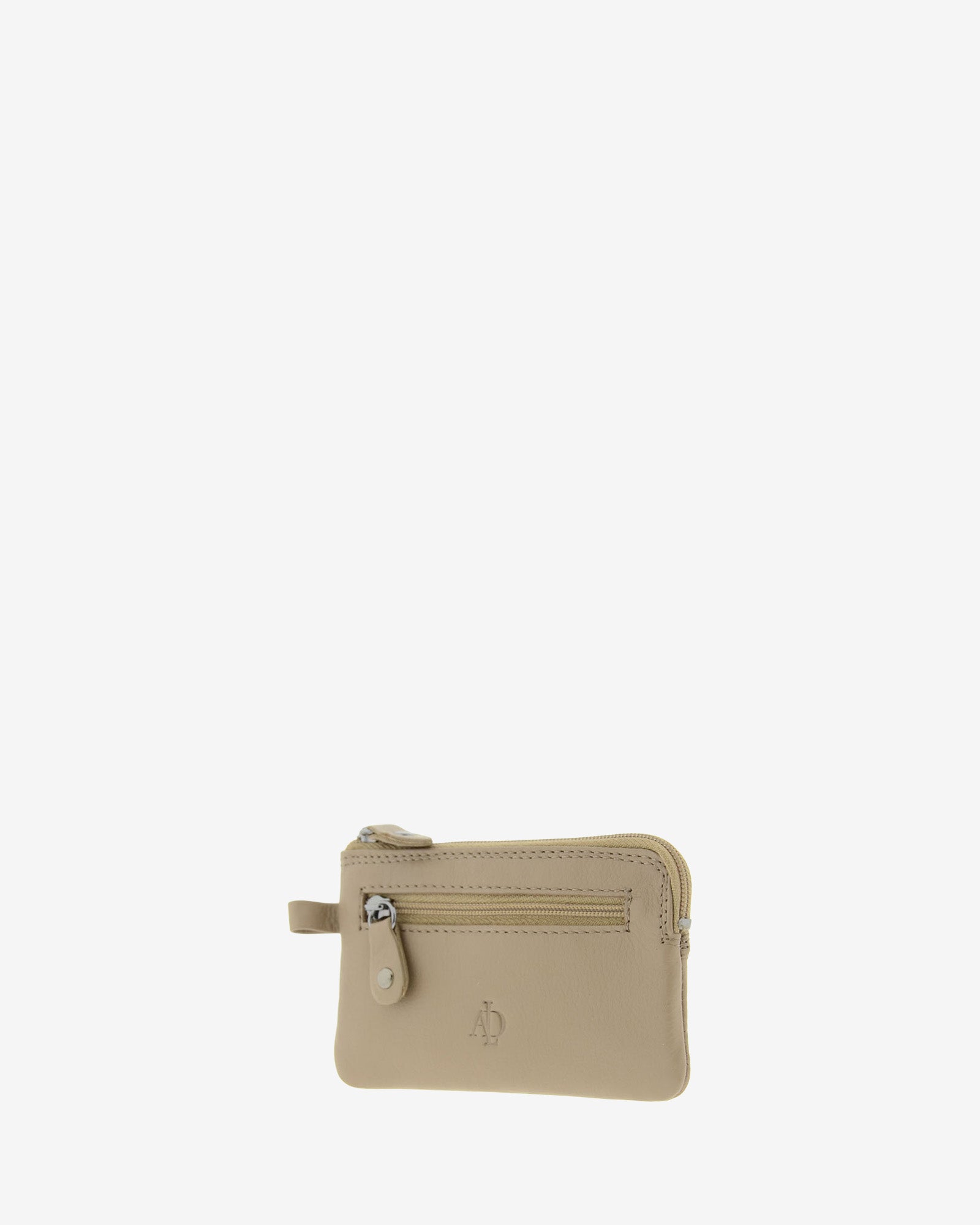 Adapell 8011 portamonete pelle nero doppia zip sottile
