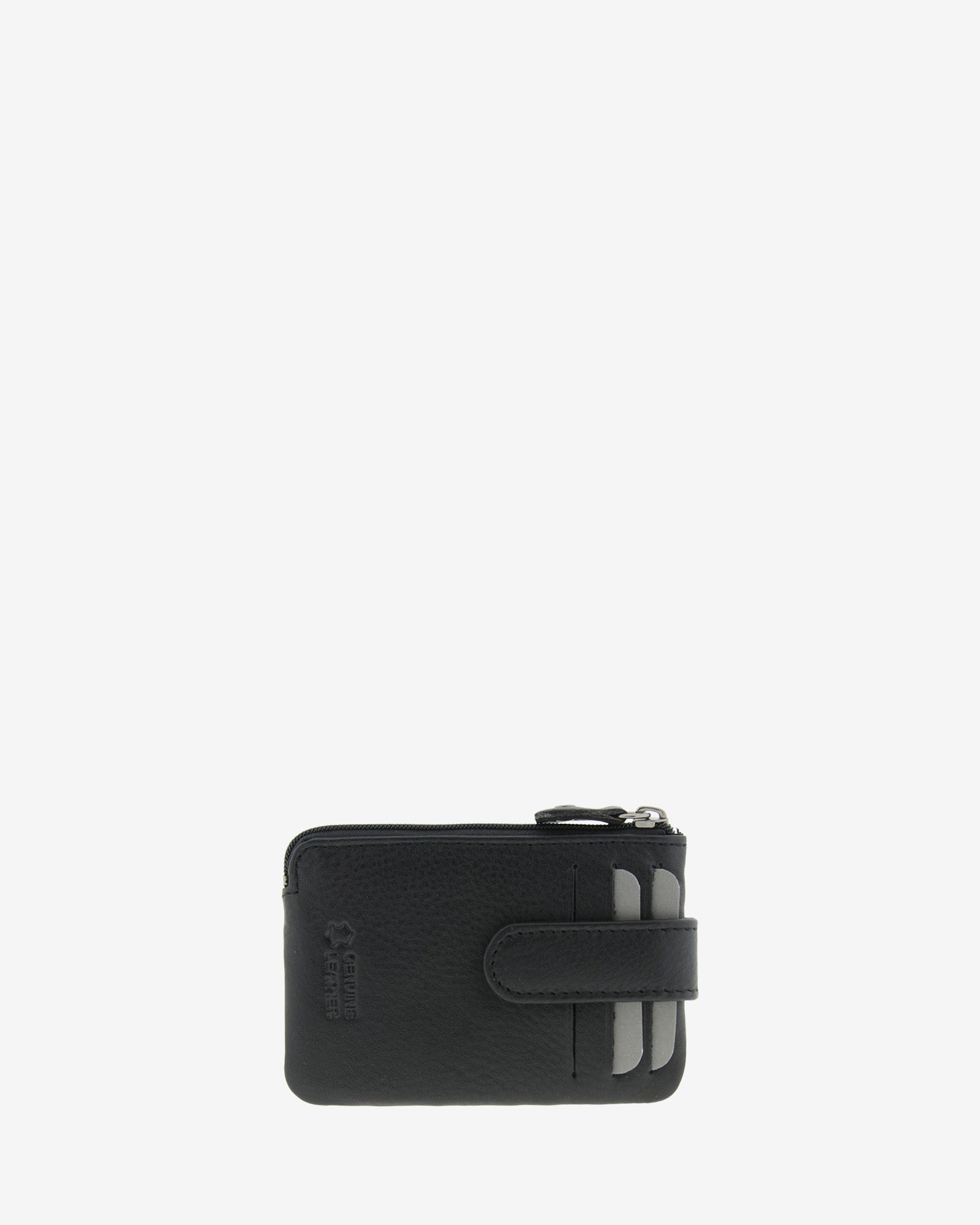 Adapell 8061 Portamonete Sottile Nero 6 Carte Pelle