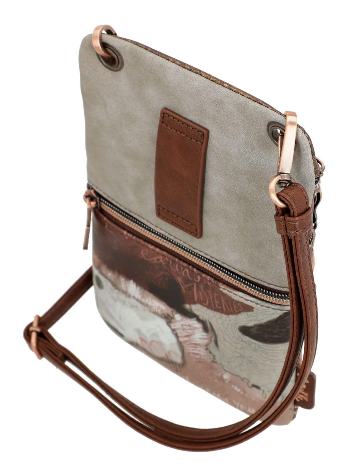 Anekke Core mini borsa a tracolla poliuretano stampa geologica