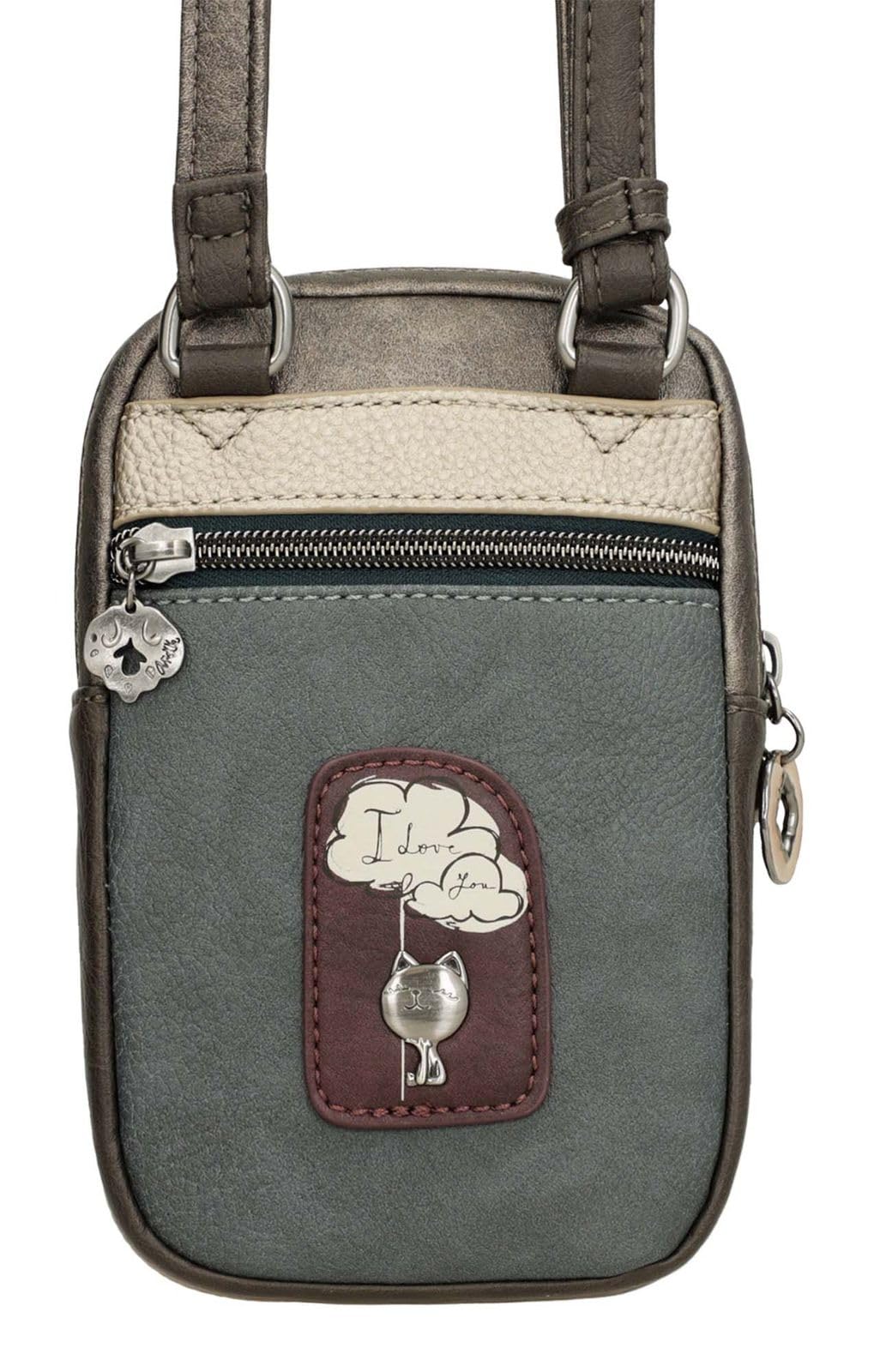 Anekke Real Mini Tracolla Borsa a Tracolla con Tasca Donna