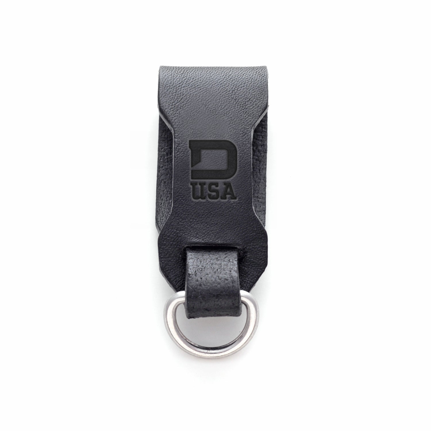 Dango Belts Belt Fob portachiavi pelle nero Jet Black singolo