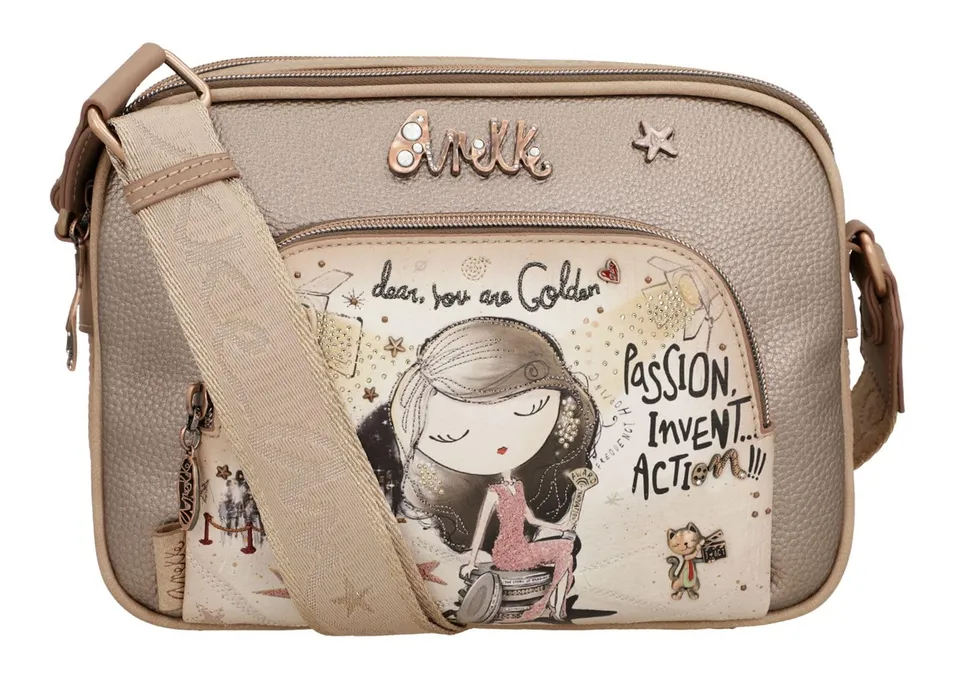 Anekke Hollywood Borsa Tracolla Donna 2 Scomparti Multicolor