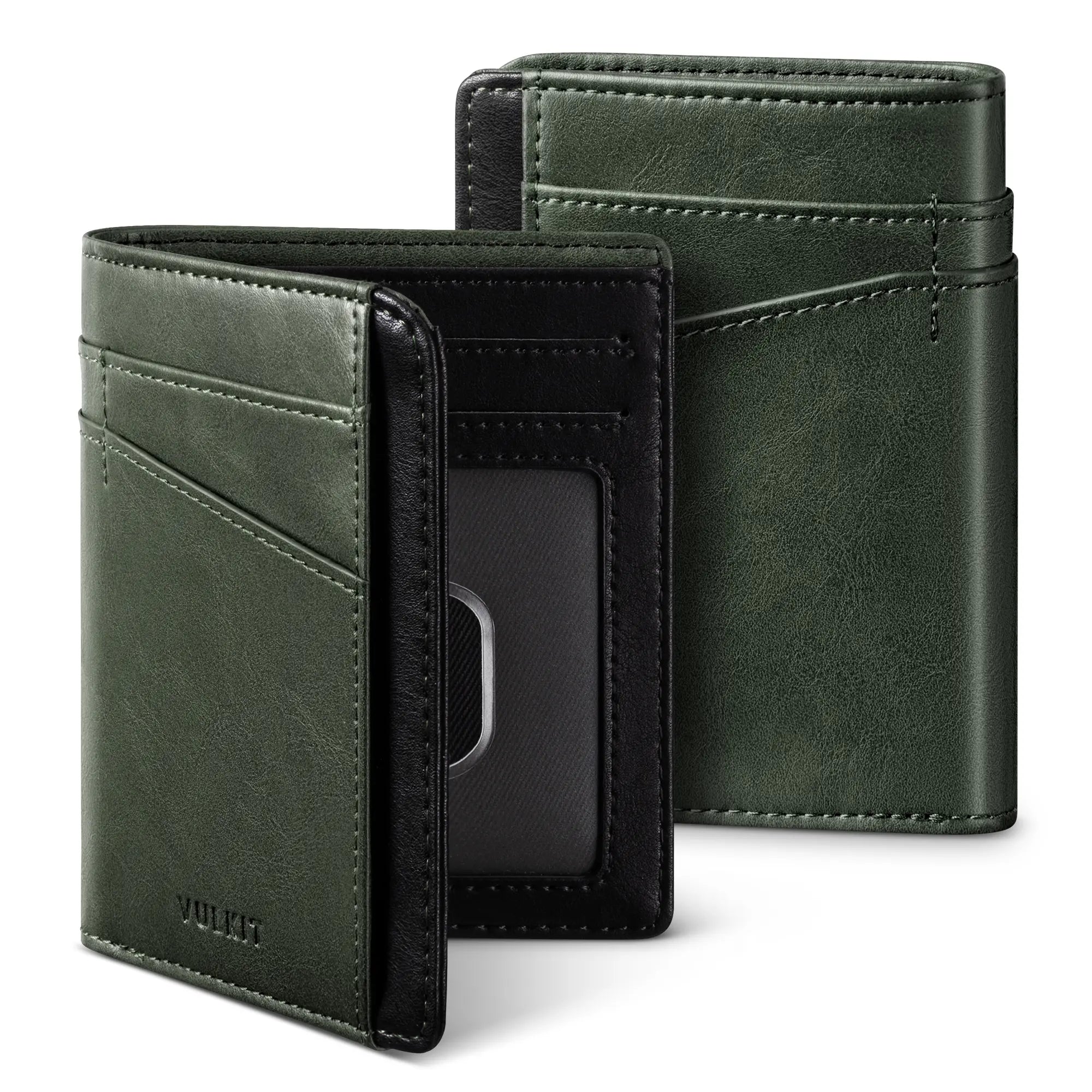 VULKIT Card Holders VW133 Portacarte Nappa Nero RFID 11 Carte