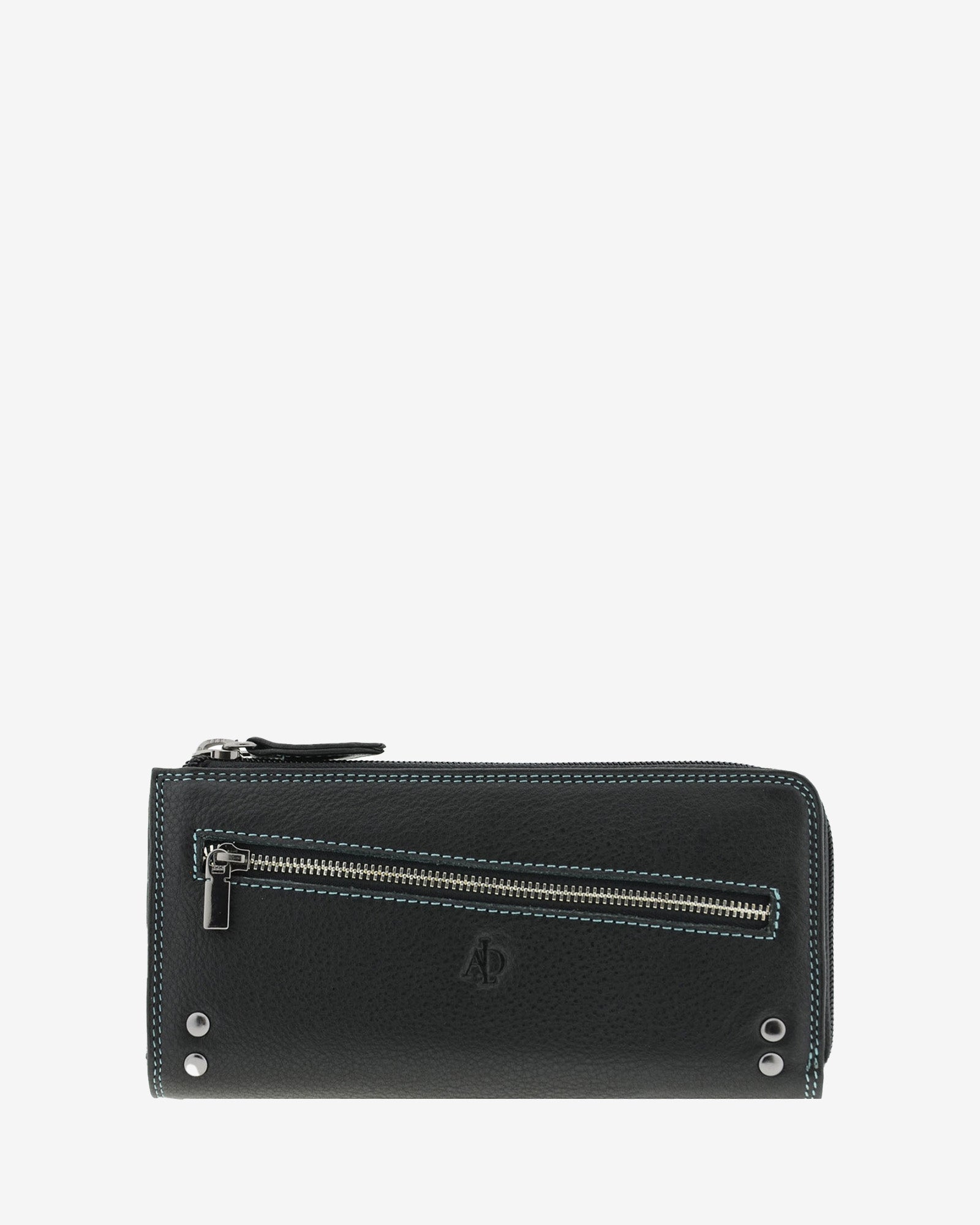 Adapell Satine 4166 portafoglio grande donna nero zip