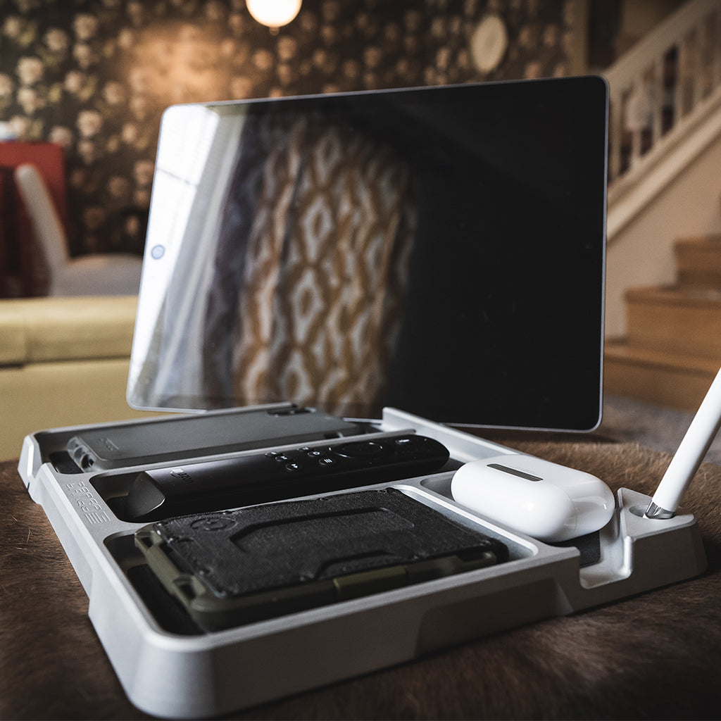 Dango Trays EDC Tray svuotatasche alluminio grigio 4 scomparti