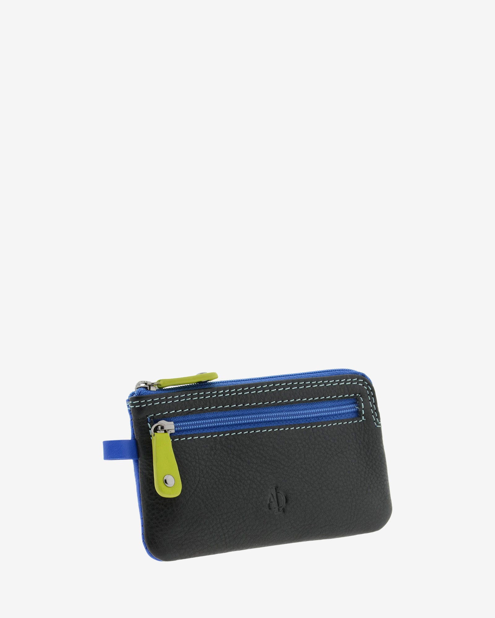 Adapell 8053-C portamonete nero doppia cerniera pelle