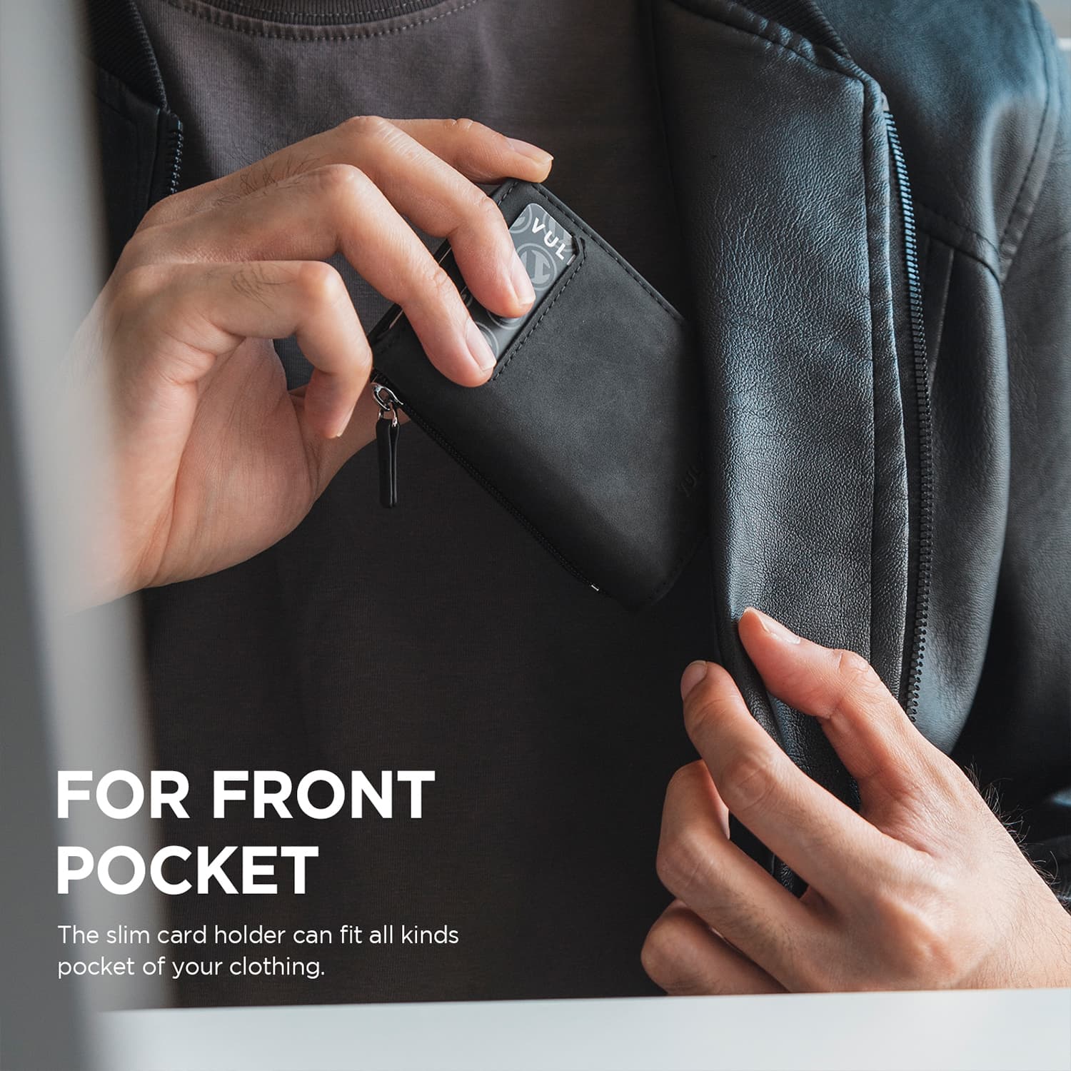 VULKIT VC502 portafoglio bifold RFID espulsore carte