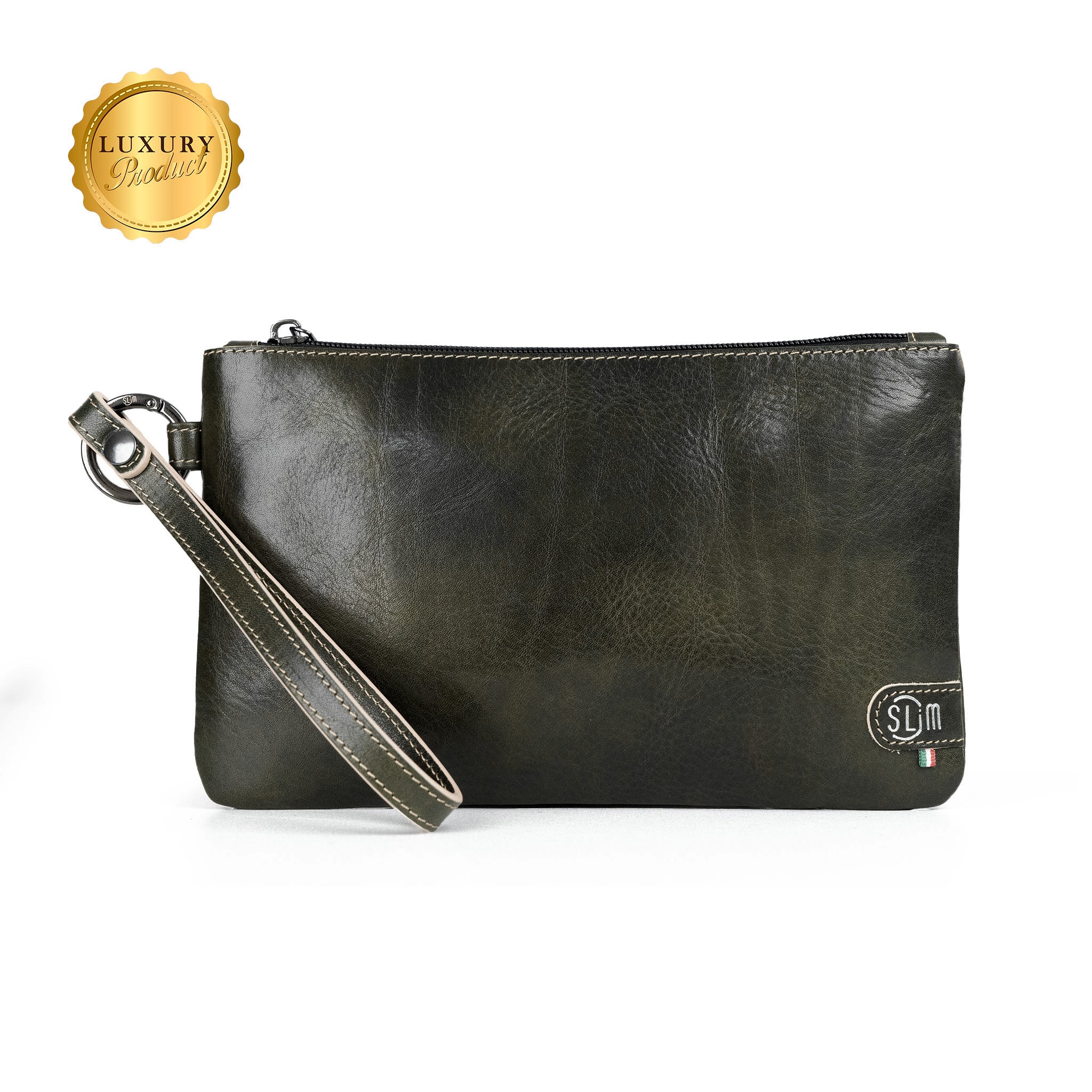 SLim Pochette Polsiera Vegetale Verde pochette 23x14 cm