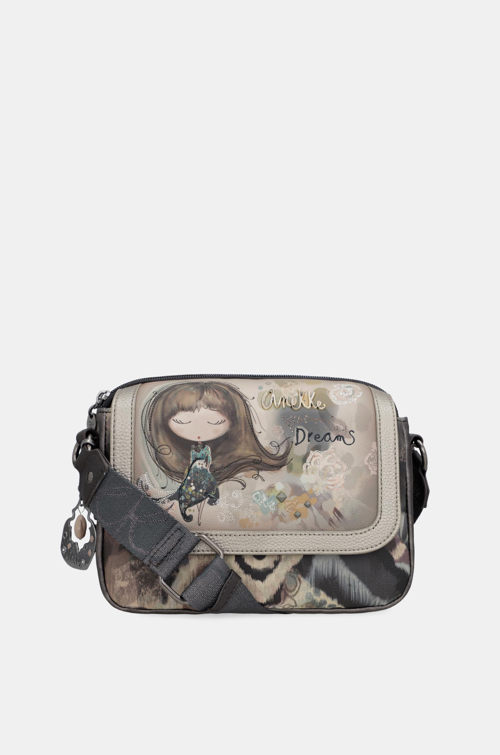 Anekke Real borsa tracolla donna 24x17x8 cm cerniera