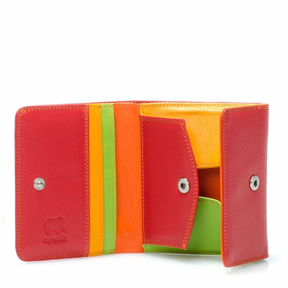 Mywalit Milano Bi-Fold Portafoglio Pelle Sangria Multi