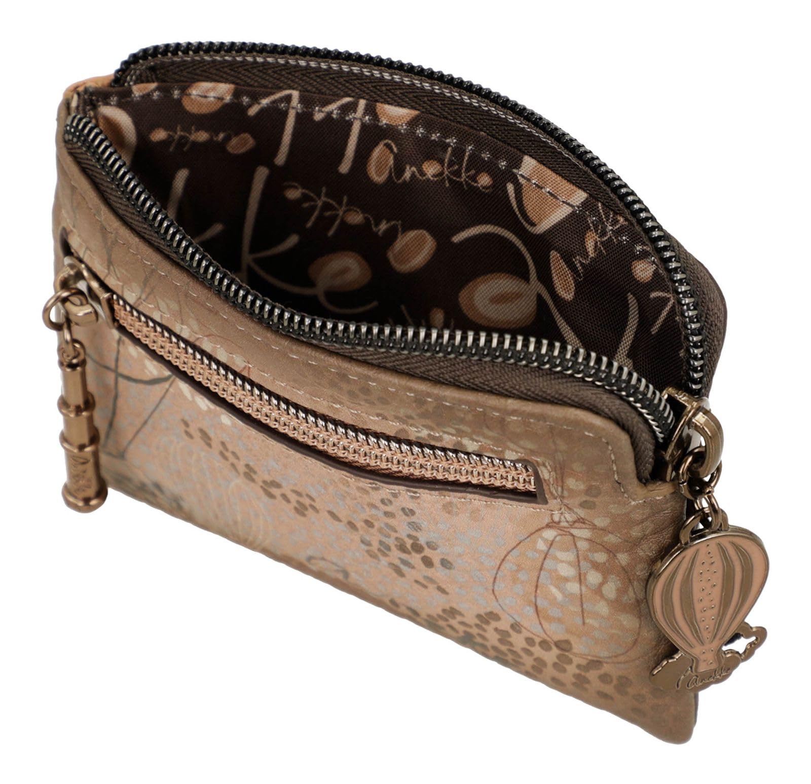 Anekke Voyage portacarte piccolo marrone 12x8,5 cm 4 carte