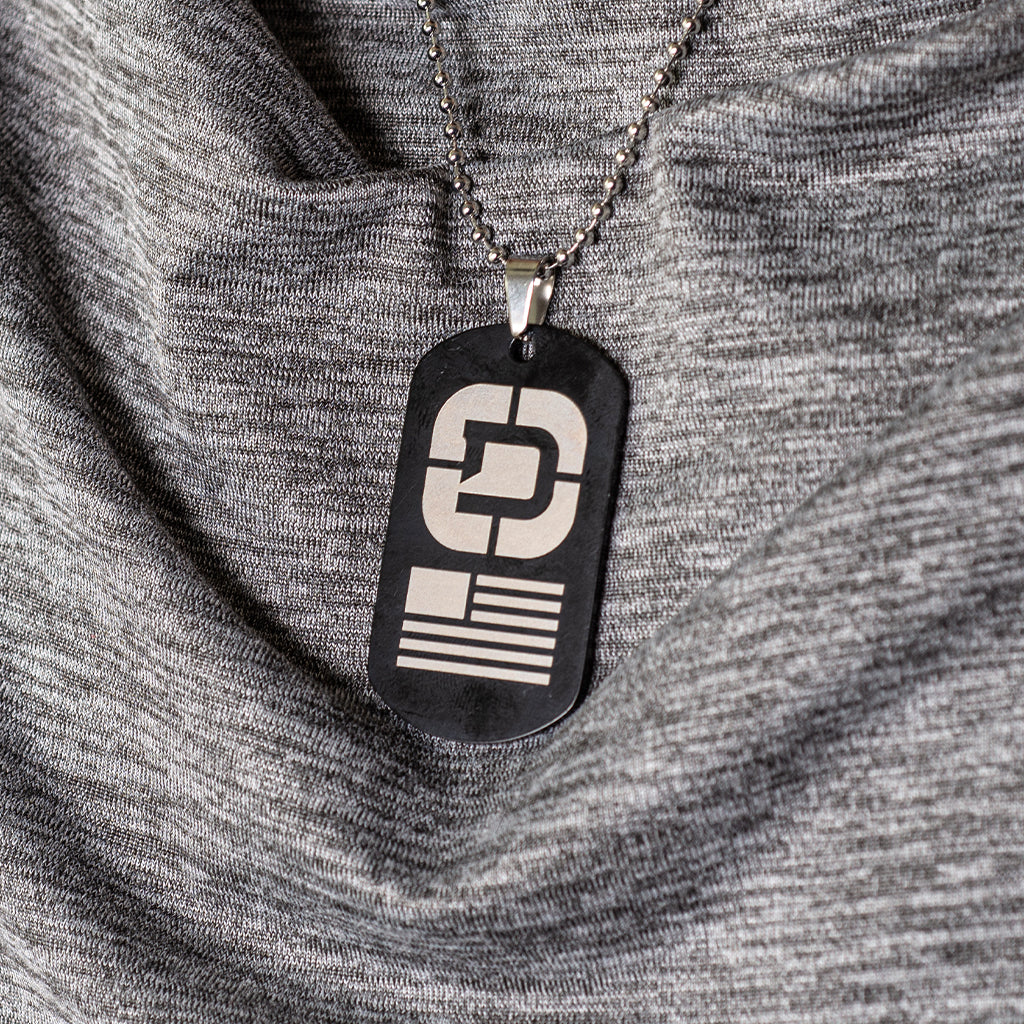 Dango Apparel Dog Tag piastrina acciaio nero 50 mm