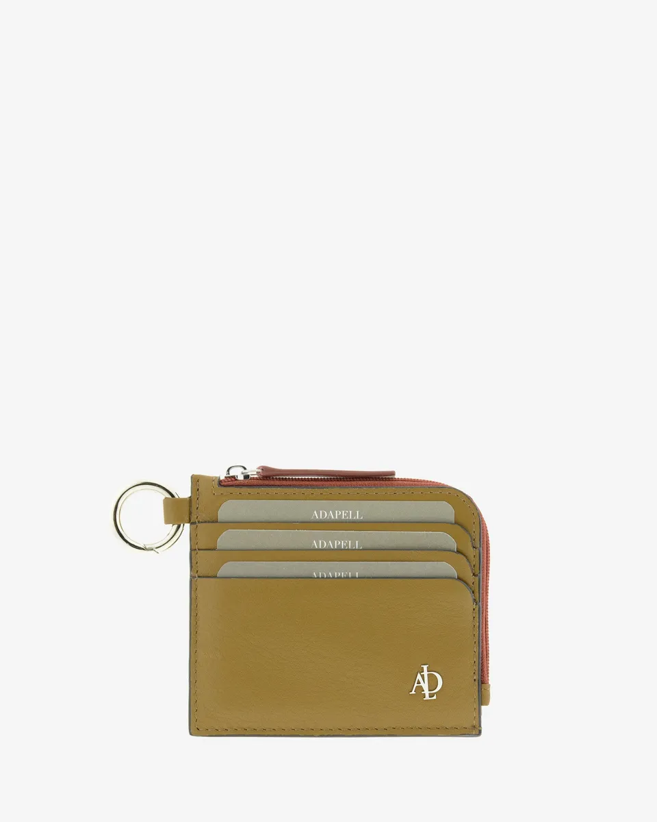 Adapell Brisa Portacarte Donna Ambra Ebano con Zip