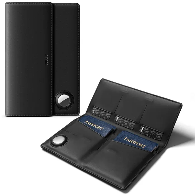 VULKIT Passport VPW116 portapassaporto famiglia nero RFID AirTag