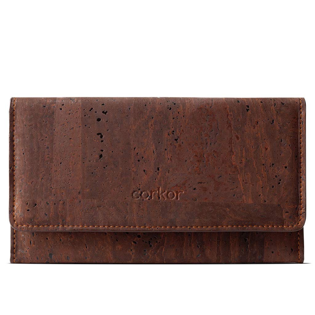 Corkor Wallets Portafoglio Marrone 12 Carte RFID