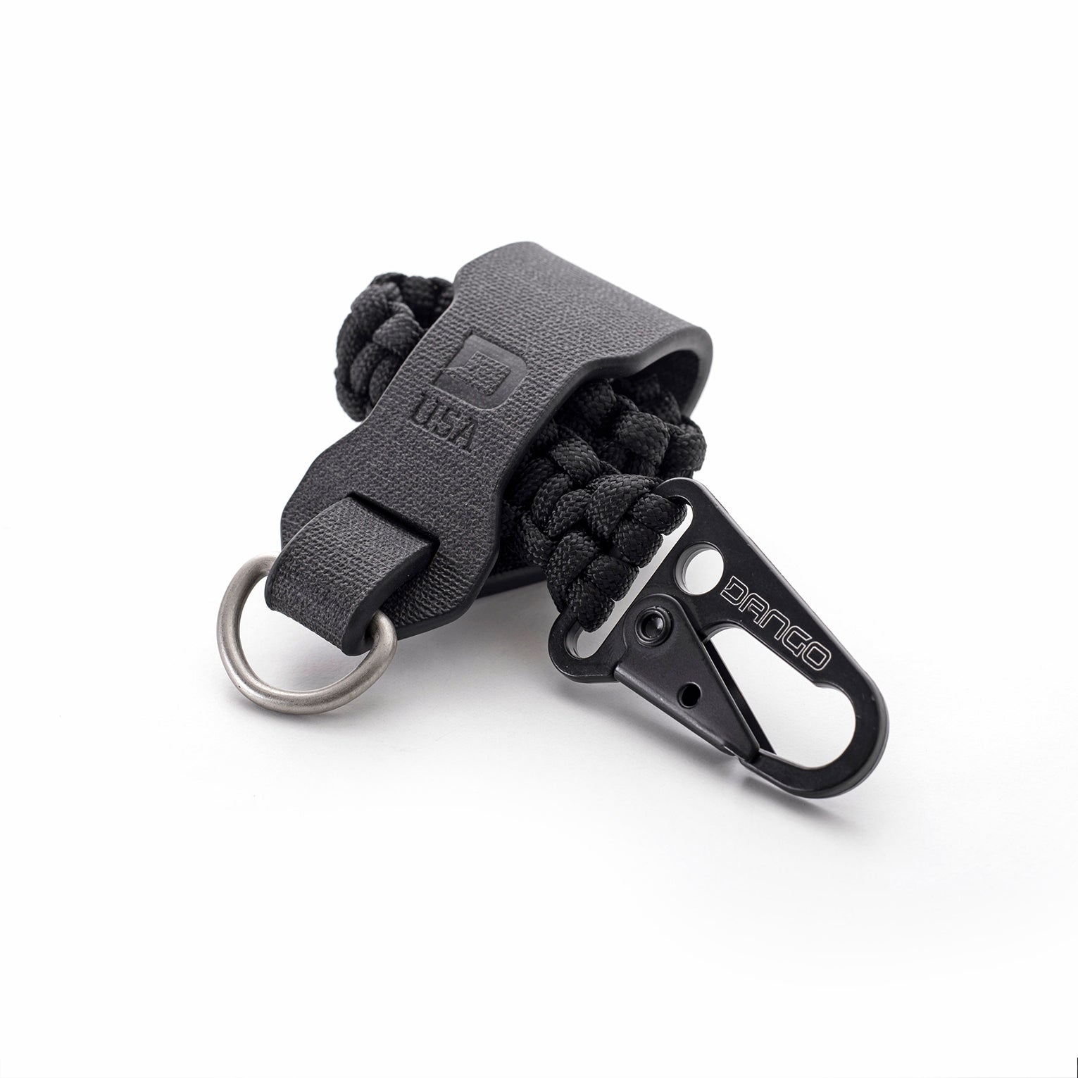 Dango Belts Tether & Belt Fob portachiavi nero Jet Black bundle
