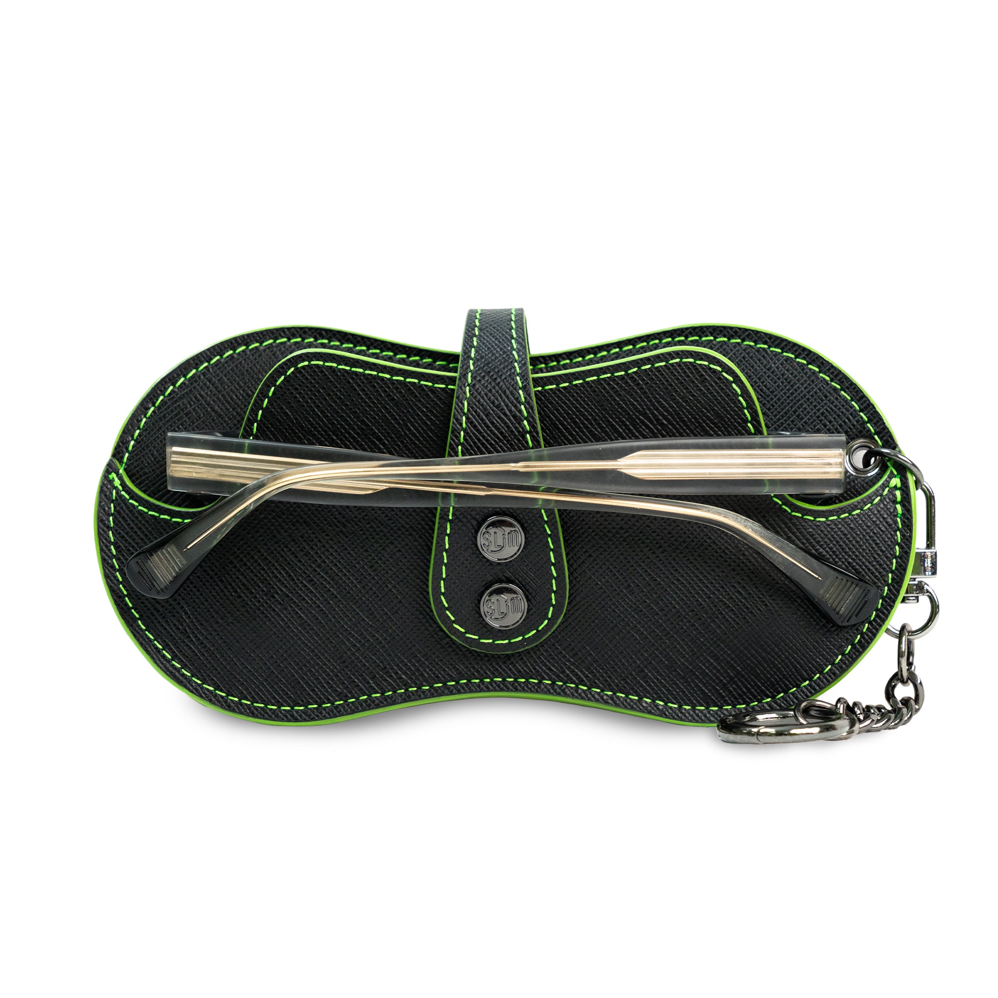 SLim Vision Saffiano Nero portaocchiali pelle Lime