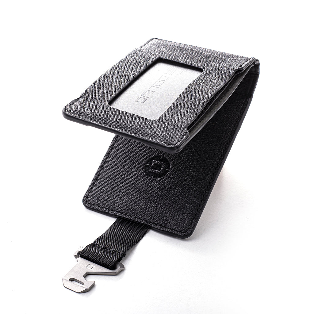 Dango A10 DTEX Bifold Pull Pocket Adapter portafoglio grigio RFID