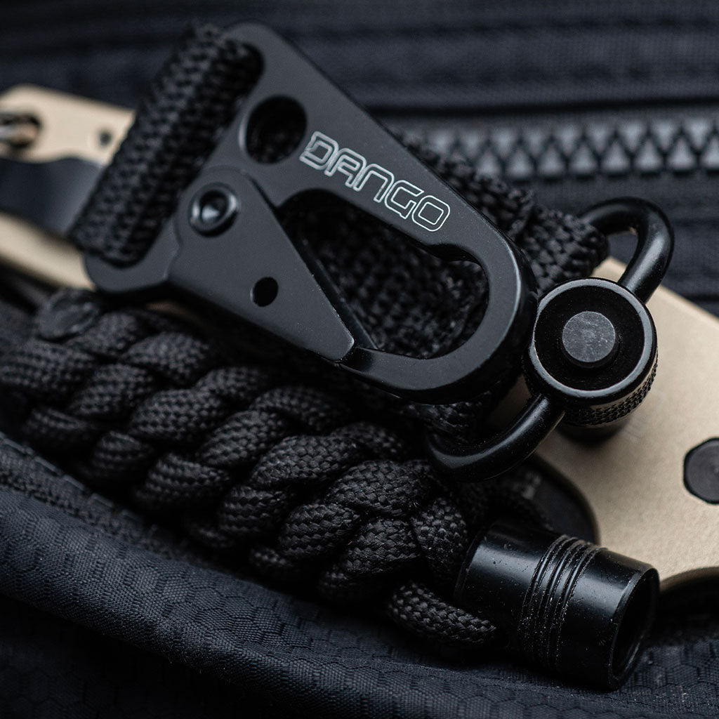 Dango Quick Release Tether cordino paracord nero sgancio rapido