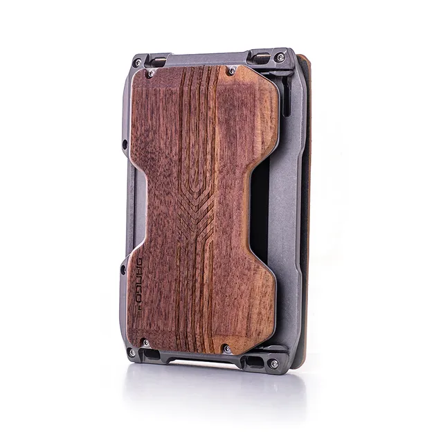 Dango A10 Elements portafoglio alluminio Walnut 7 carte