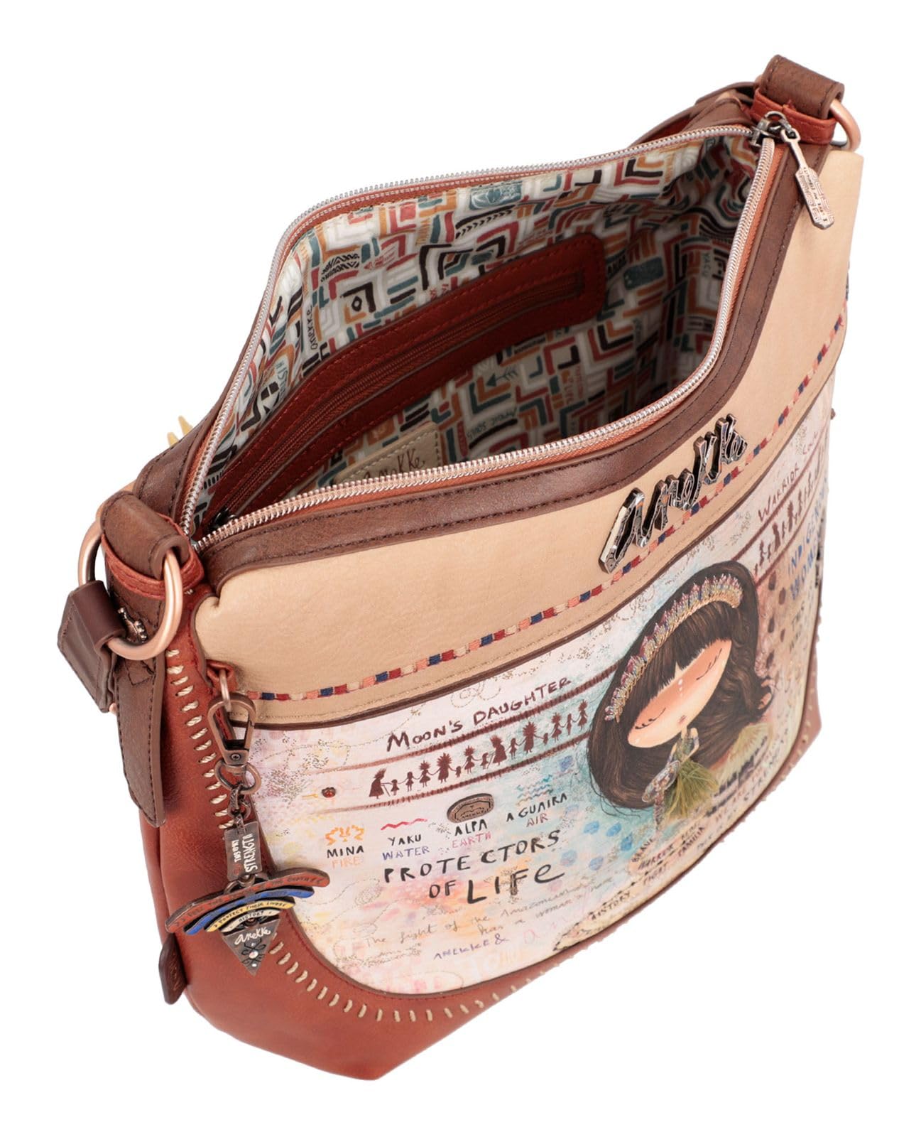 Anekke Menire borsa a tracolla grande ecopelle 31x25x8