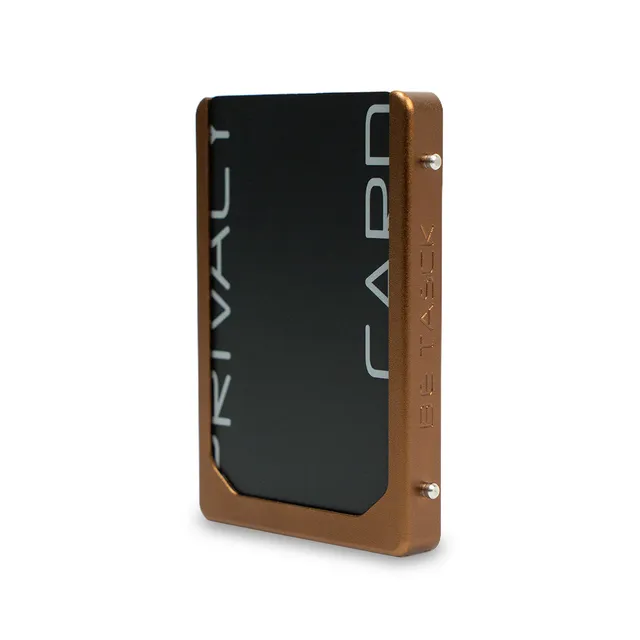 SLim Be Tasck Portafoglio Frame Alluminio Marrone
