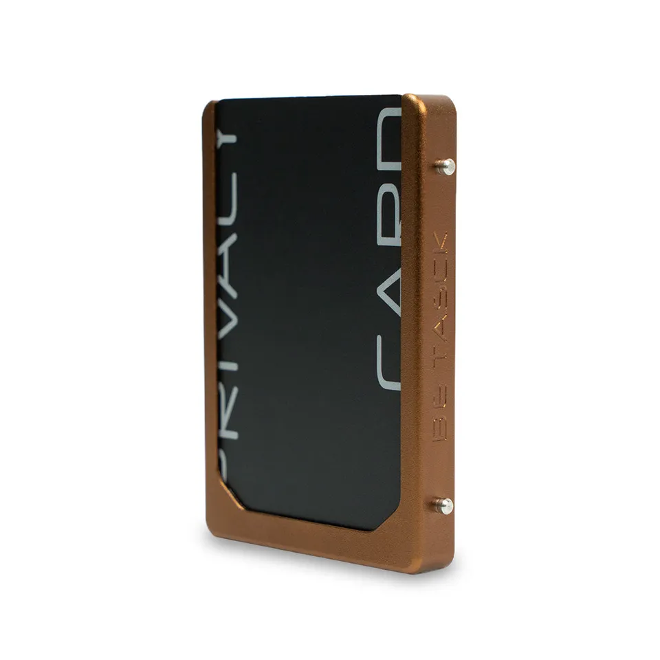 SLim Be Tasck Portafoglio Frame Alluminio Marrone