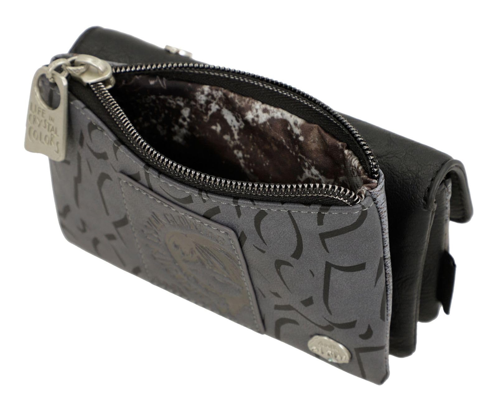 Anekke Crust Portafoglio Donna Patta 14x8cm Nero
