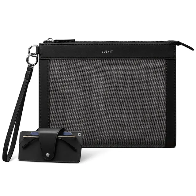 Vulkit VB105 Pochette Uomo Nera con Portaocchiali